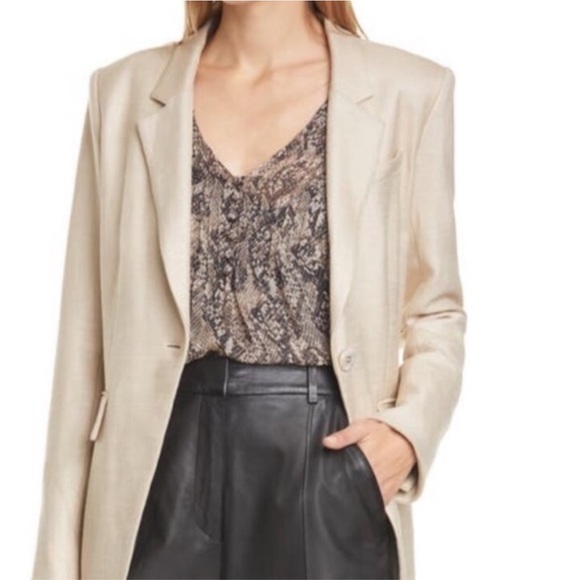 Veronica Beard Tops - •VERONICA BEARD• Snakeskin Print Cropped Silk Cami Tank Size XS Neutral